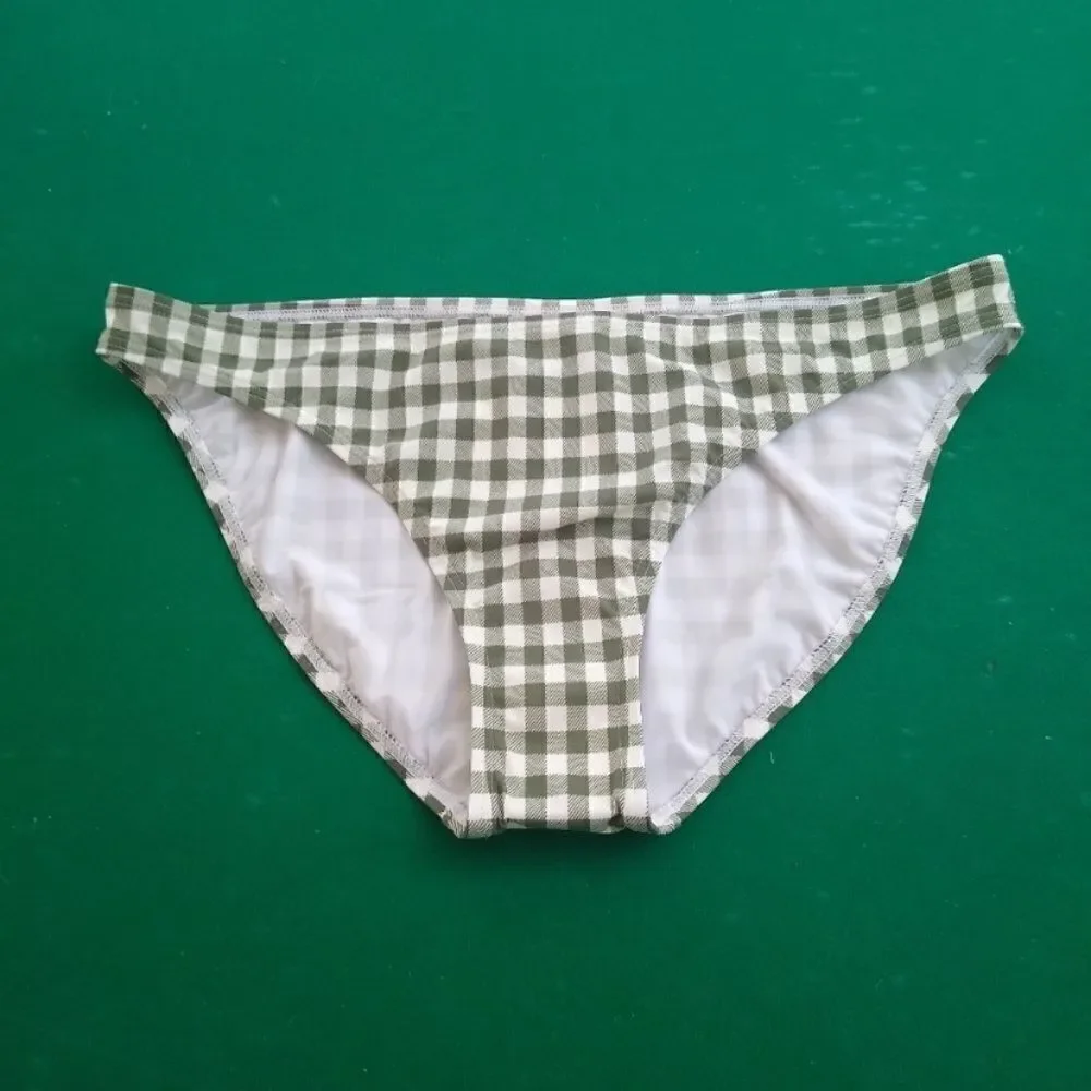 Tory Burch Green Gingham Hipster Bikini Bottoms